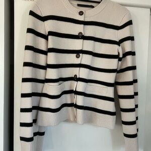 Jenni Kayne Black and Cream Striped Cooper Cardigan